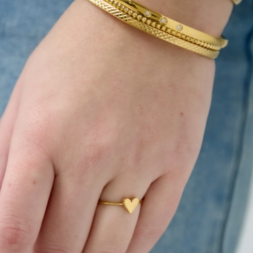 Golden Heart Ring